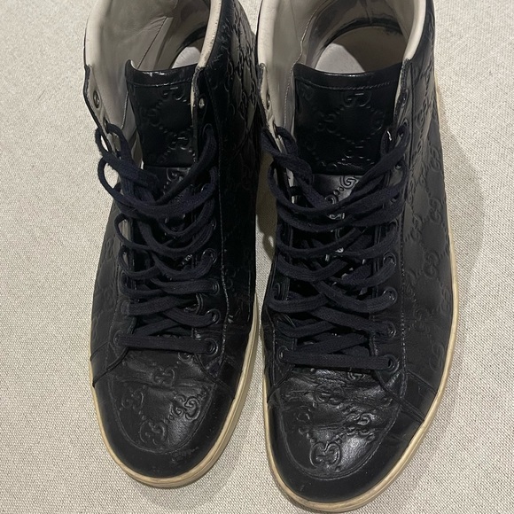 LIMITED EDITION BLACK GUCCI HIGH TOPS - Picture 3 of 7